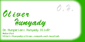 oliver hunyady business card